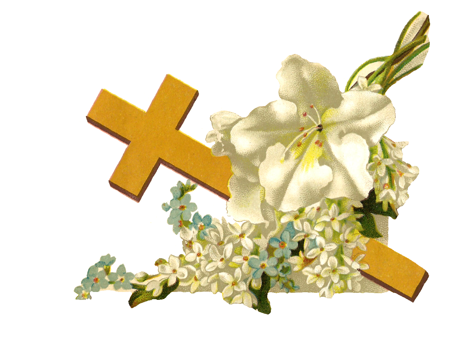 Antique images free religious clip art gold cross and white