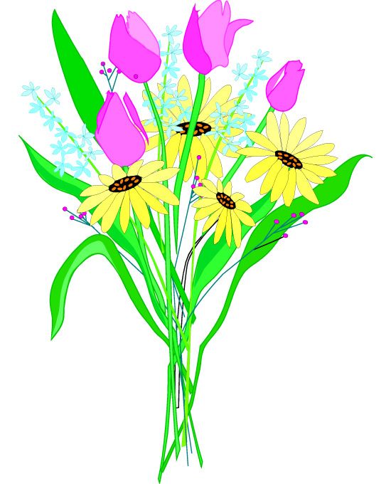 Clip art of flower bouquets free flower bouquets clipart mixed