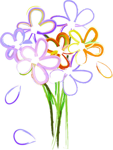 Flower bouquet clipart black and white free 2
