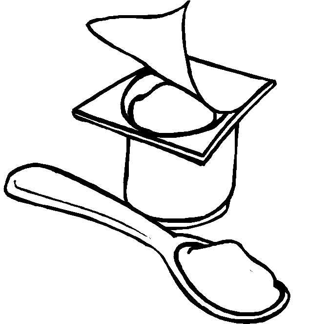 Free coloring pages of dairy yogurt clip art