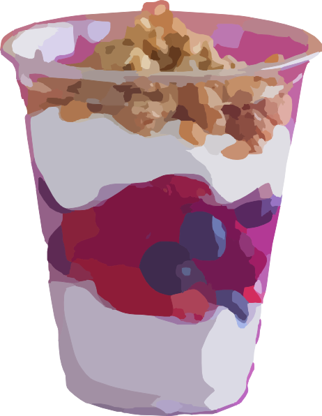 Parfait fruit yogurt clip art at clker vector clip art