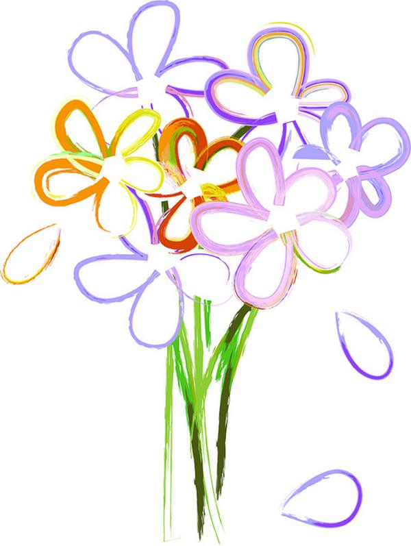 Purple flower bouquet clipart free clipart images 2