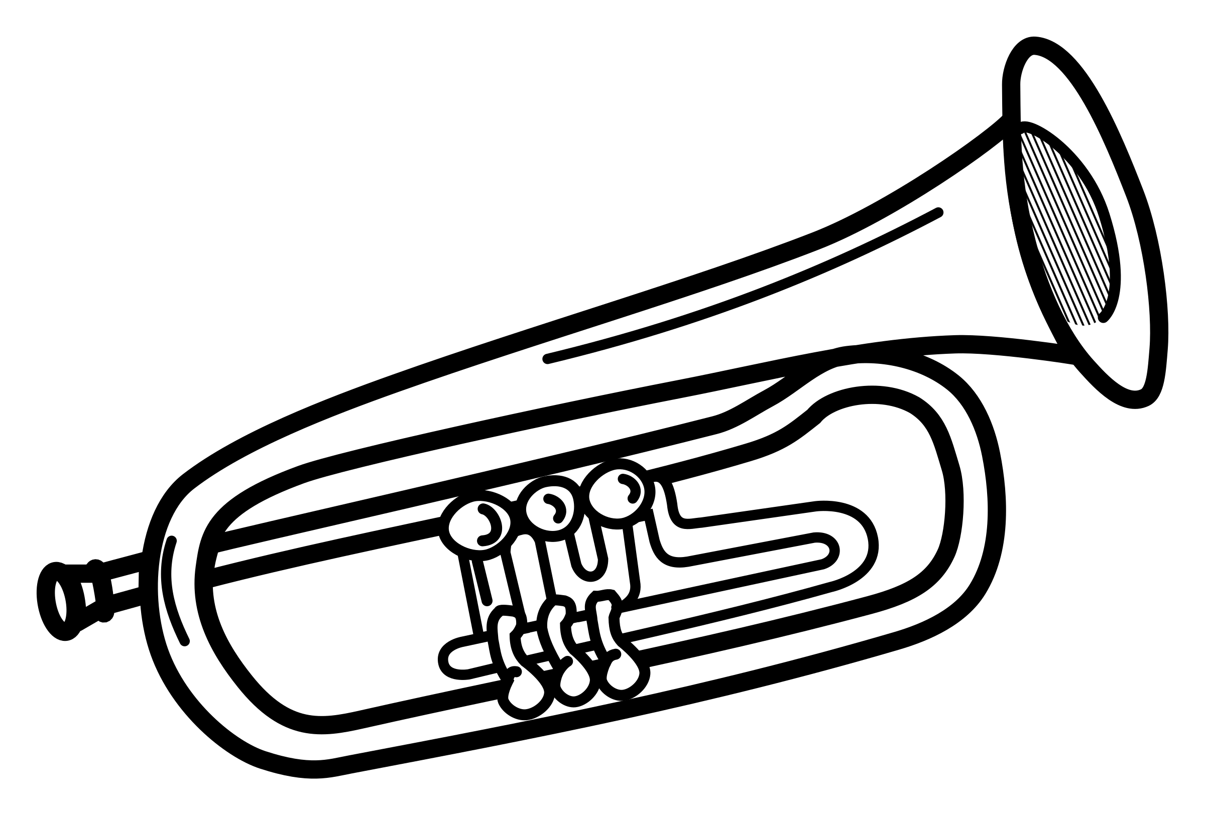 Clipart trumpet lineart