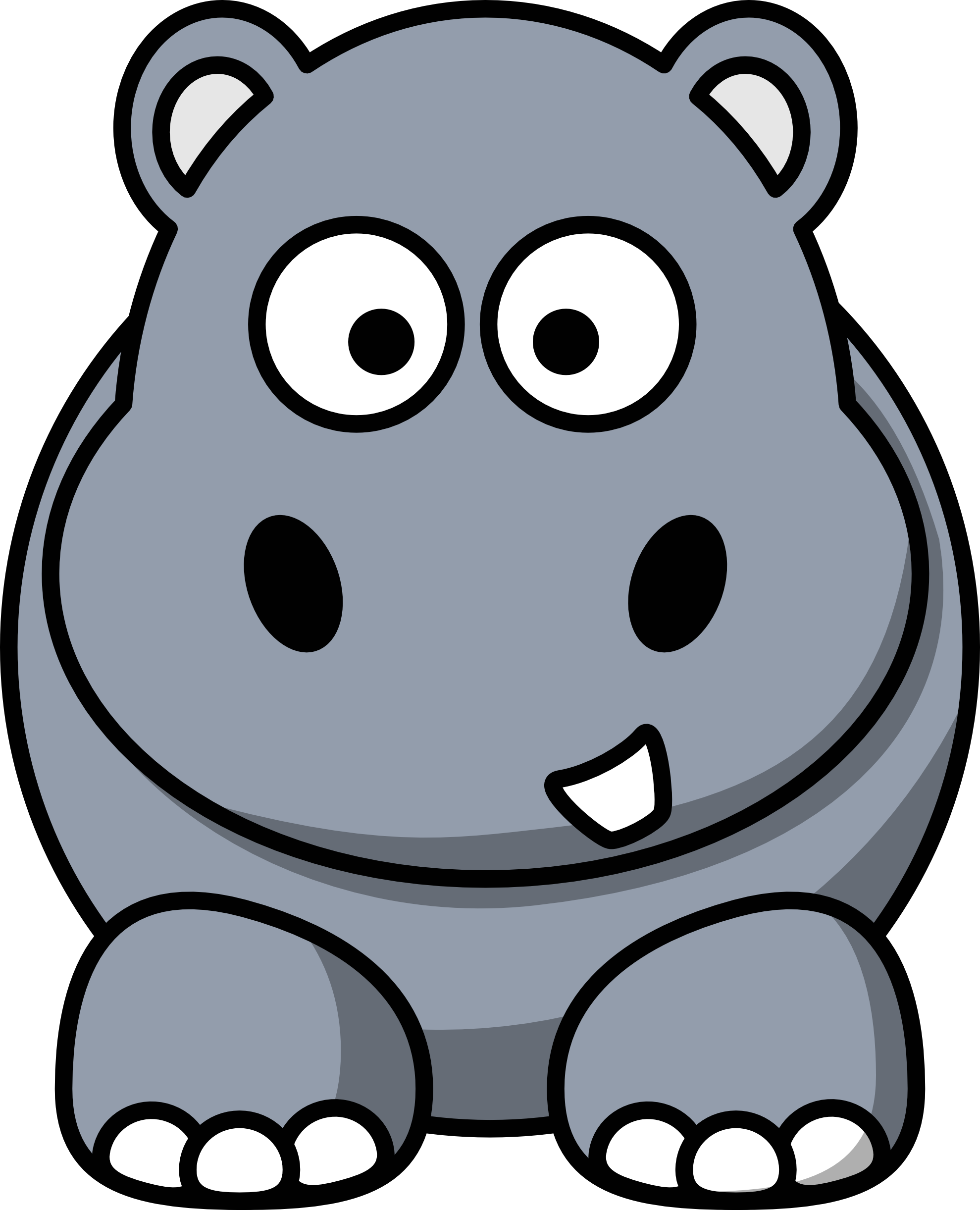 Hippo vector graphics clipart