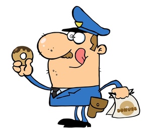 Hungry clipart image a hungry police officer looking at a