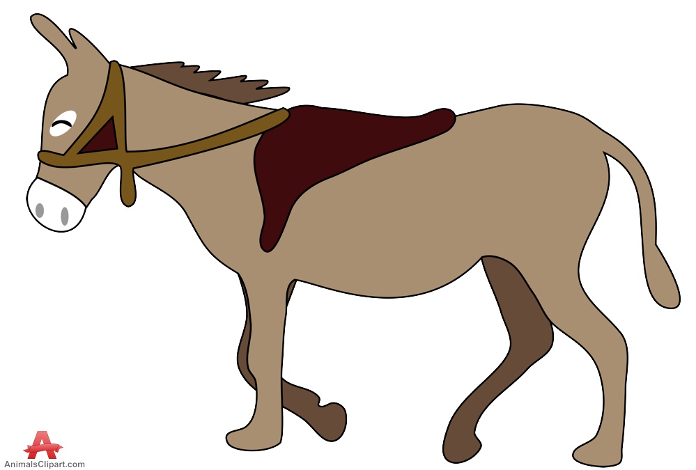 Walking donkey clipart free clipart design download