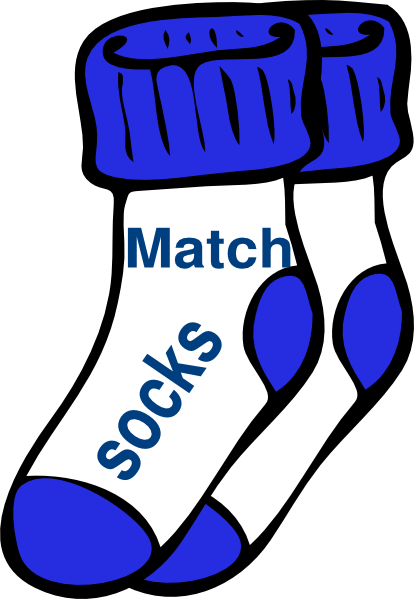 Chores blue match socks clip art at clker vector clip art