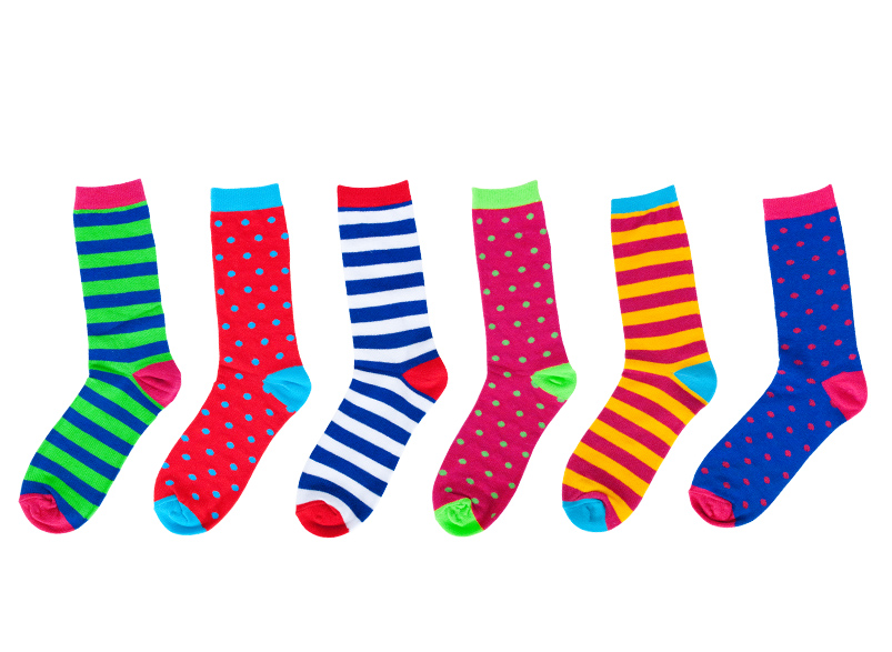 Funky feet socks stripes  clipart