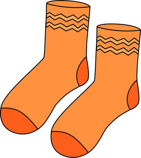 Pair of orange socks clip art pair of orange socks image