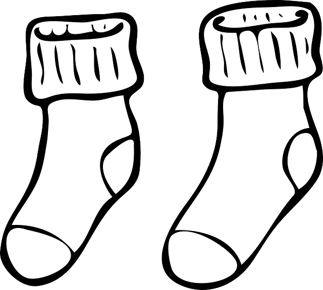 Socks clip art free sketch coloring page