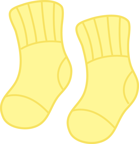 Yellow baby socks free clip art