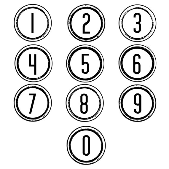 Black and white number clipart black and white numbers clip art