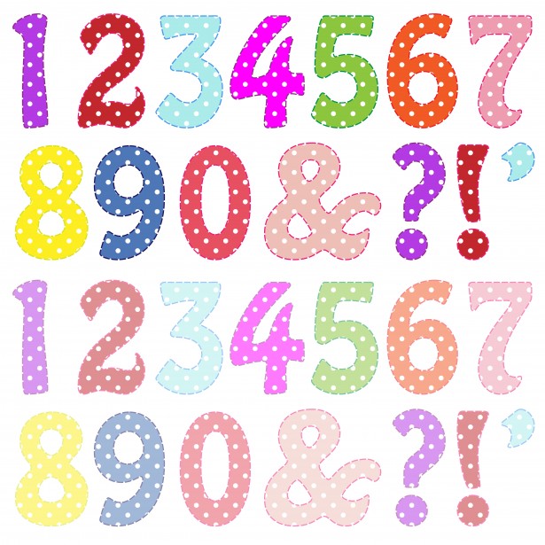 Number clip art for reverse templates free