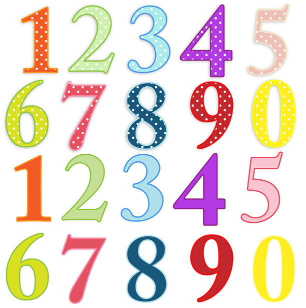 Numbers colorful clip art free stock photo public domain pictures