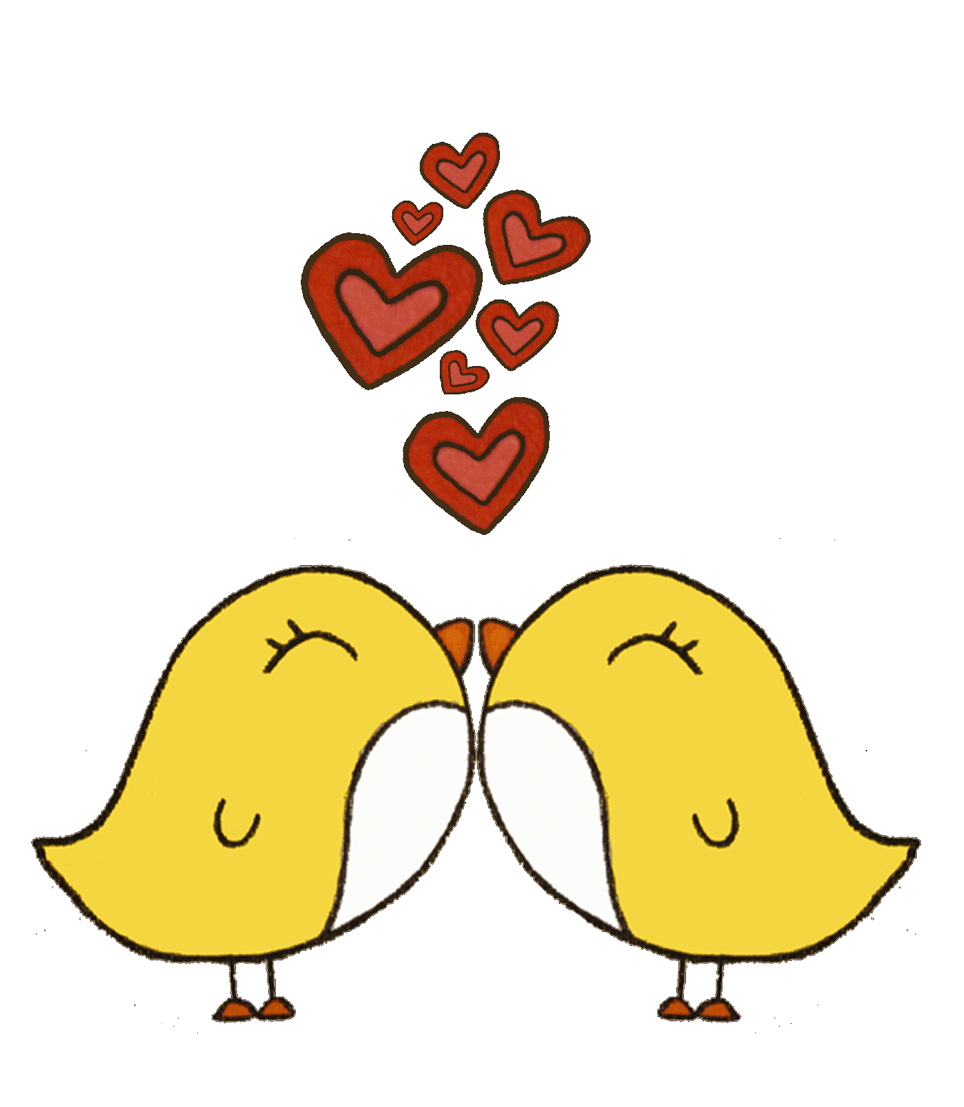 Animated love birds clipart