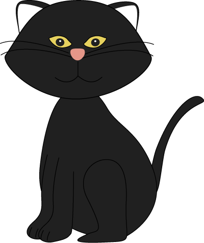 Black cat clip art free co