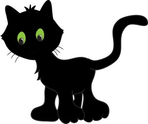 Black clip art of cat clipart
