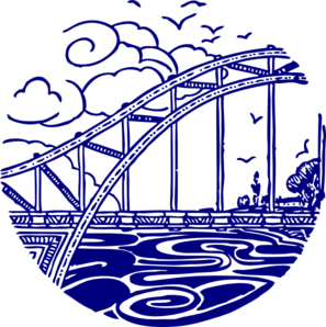 Blue bridge clip art at clker vector clip art