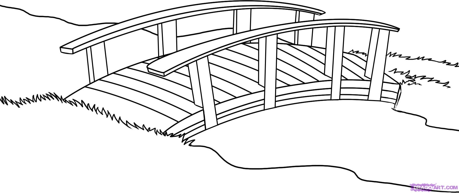 Free coloring pages of brooklyn bridge clip art