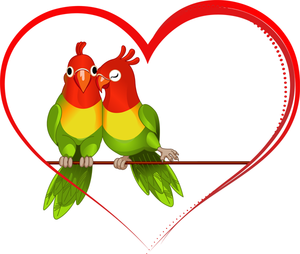 Love birds clipart 2