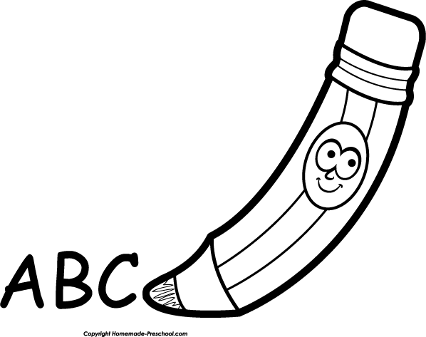 Abc clip art black and white free clipart images 3