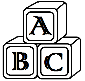 Abc clip art black and white free clipart images 5