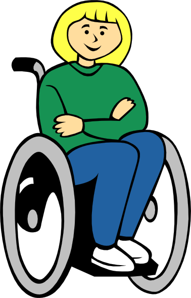 Girl in wheelchair clip art at clker vector clip art