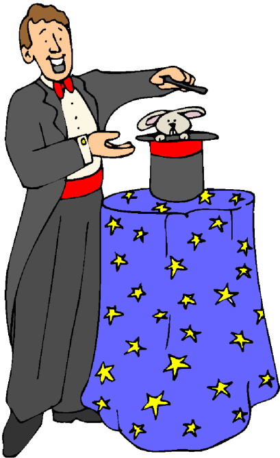 Magician magic clip art image