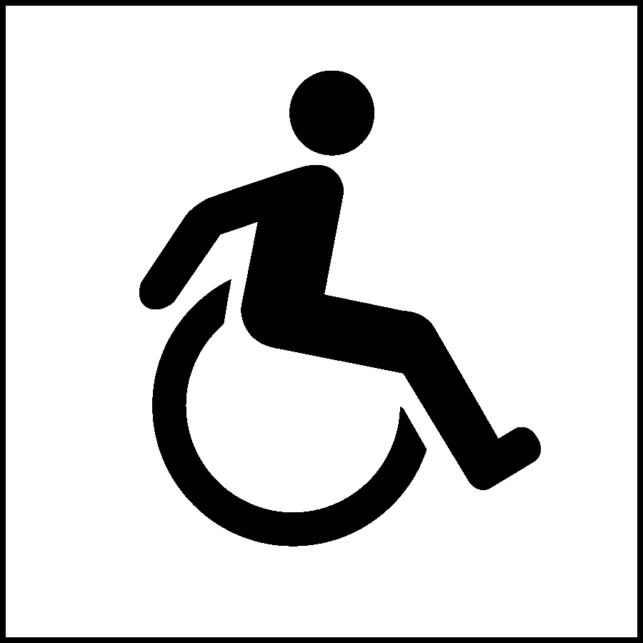 Wheelchair sign clipart