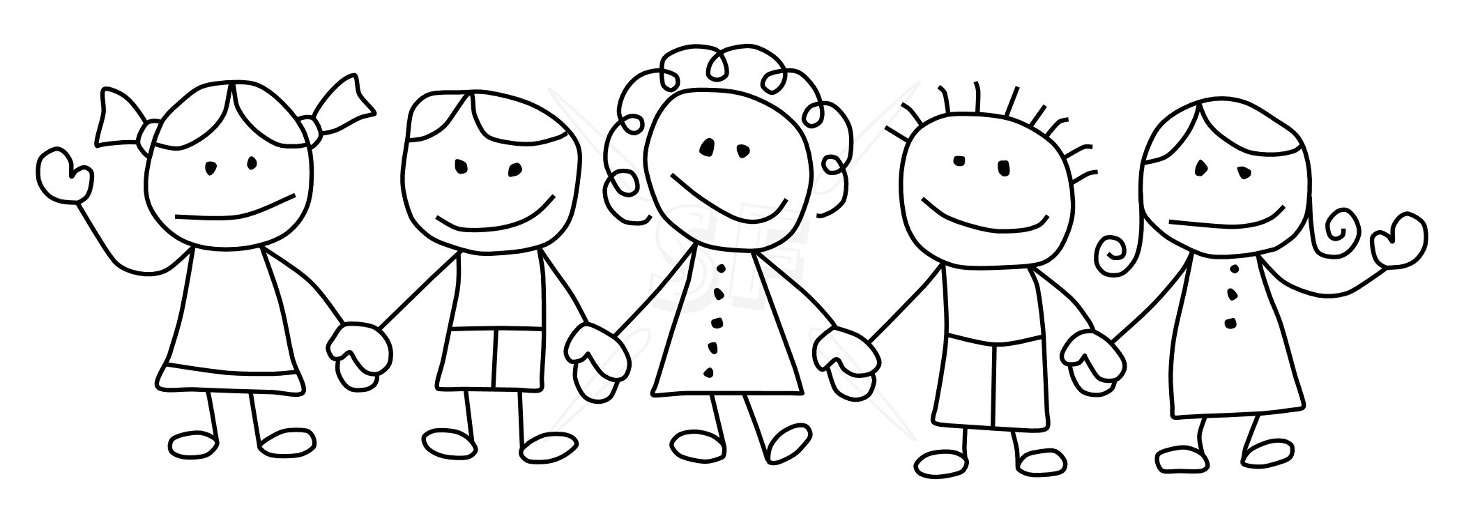 Stick people holding hands clipart clipart kid 2