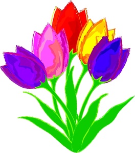 Tulip flower clip art free free clipart images 3