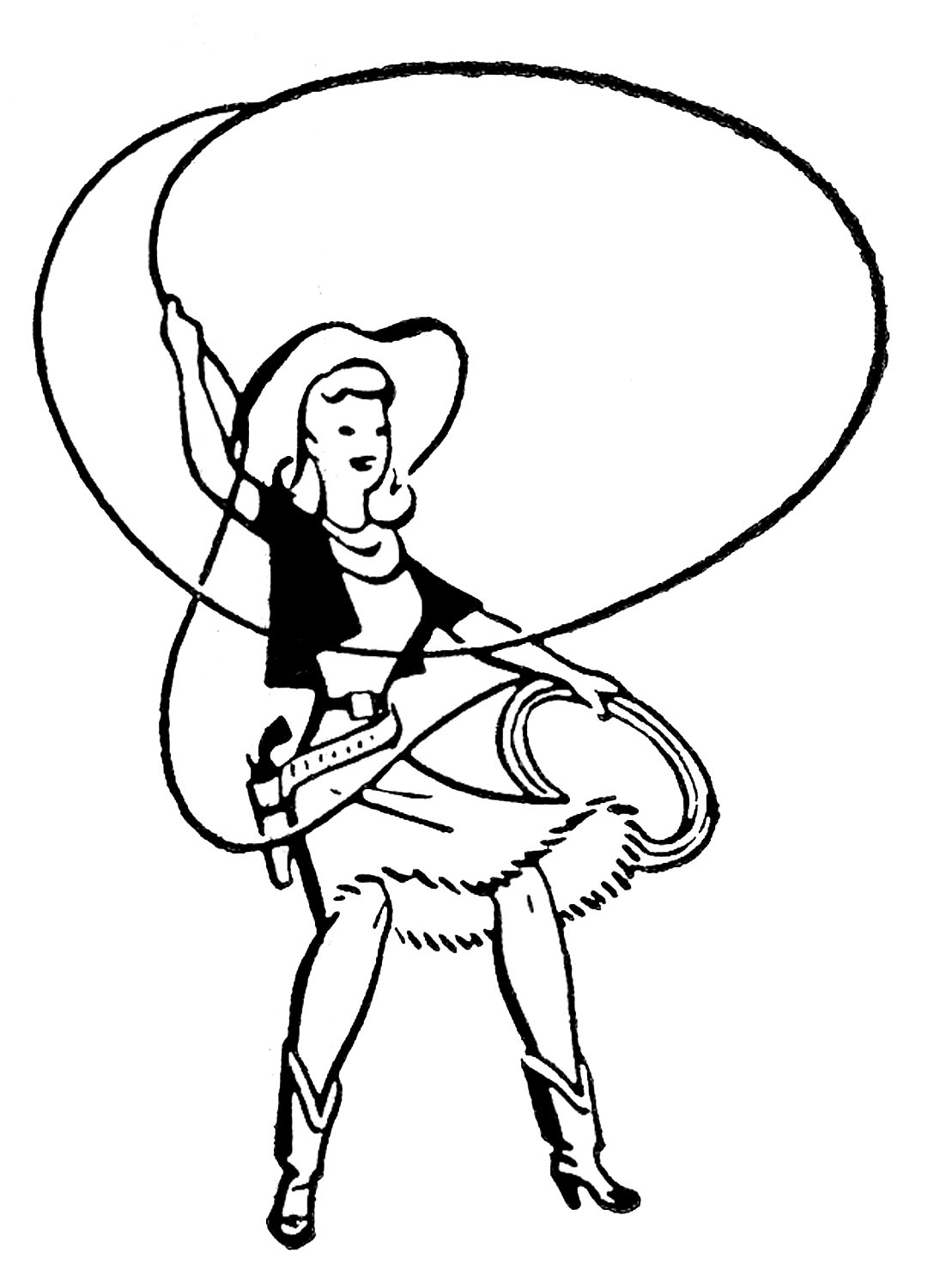 Cowgirl clip art free free clipart images 5