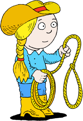 Image cowgirl with lasso christart clipart