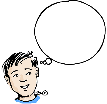 Thought bubble a person thinking clipart gram