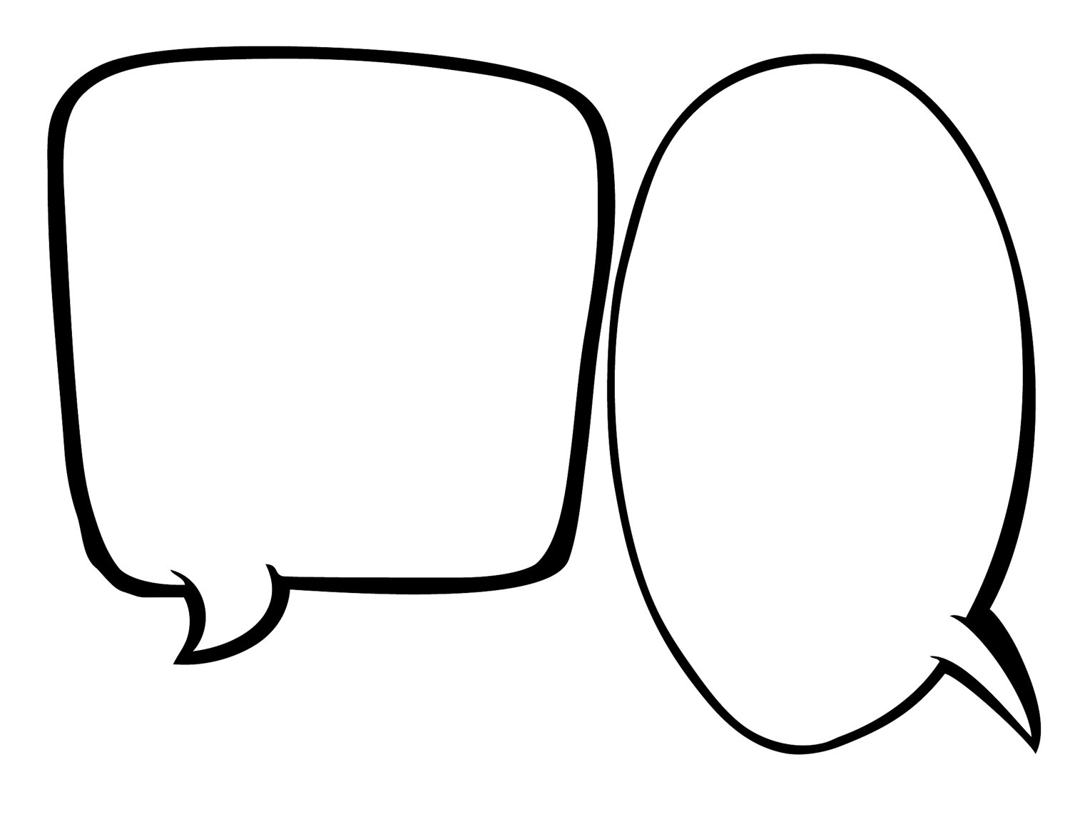 Thought bubble free printable blank speech bubbles clipart 3