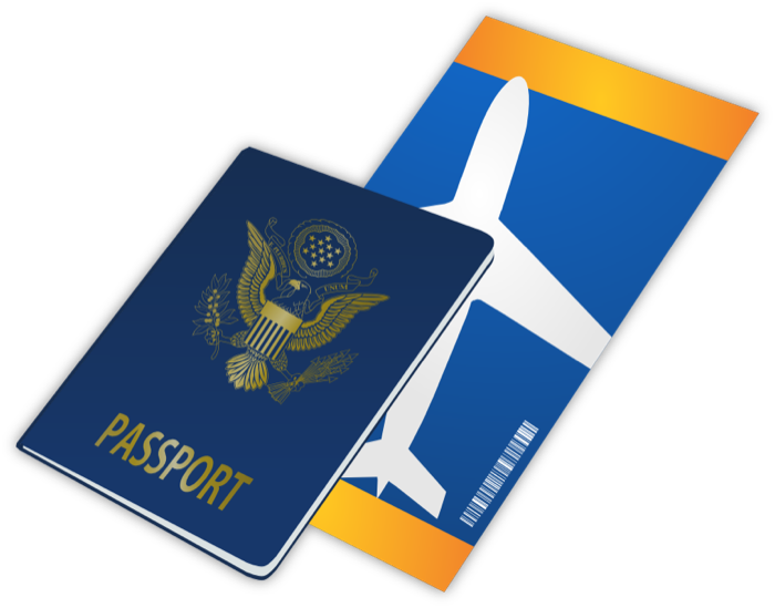 Travel clipart passports luggage and tourism graphics 2