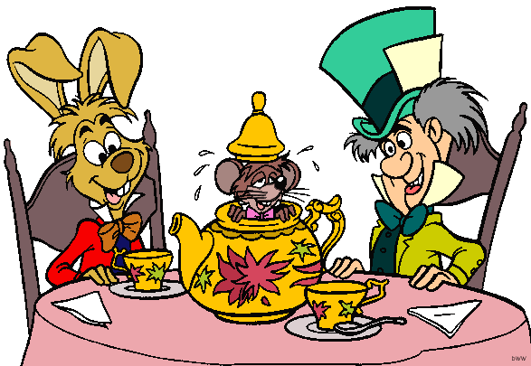 Alice in wonderland march hare and mad hatter clip art images disney clip art galore 2