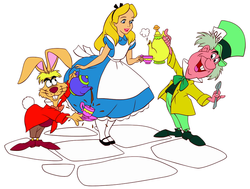 Image of alice in wonderland clipart 3 mad hatter tea party