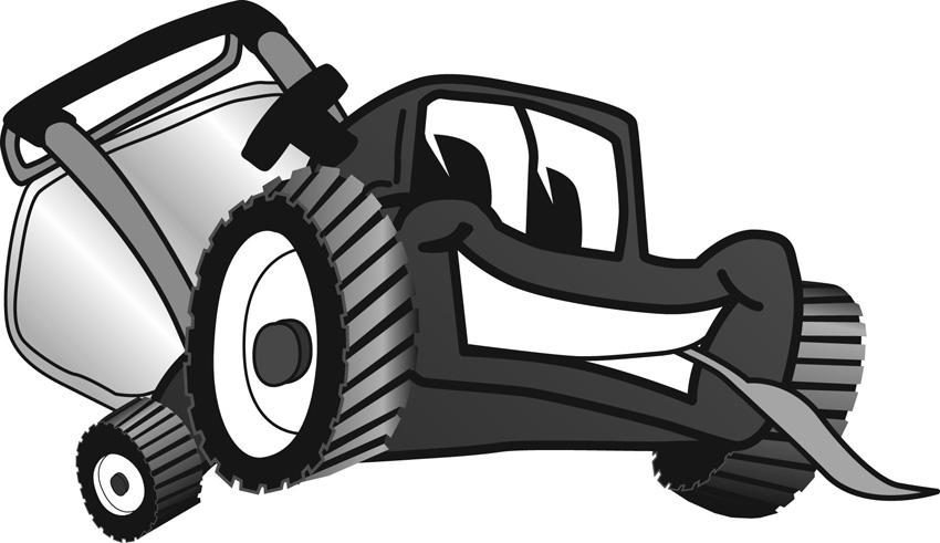 Lawn mower lawn mowing black and white clipart clipart kid