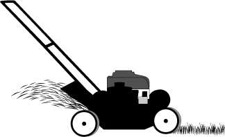 Lawn mower lawn mowing silhouettes clipart clipart kid