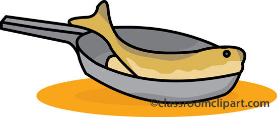 Seafood clipart fish frying pan clipart