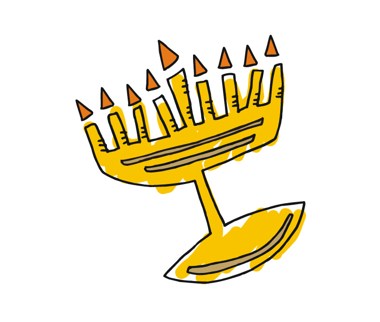 What is a menorah hanukkah fun clipart