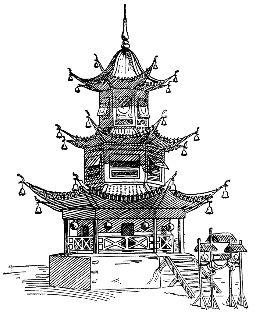 Chinese pagoda clipart