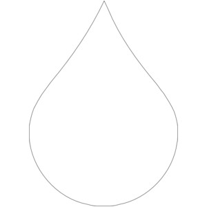 Outline of raindrop clipart