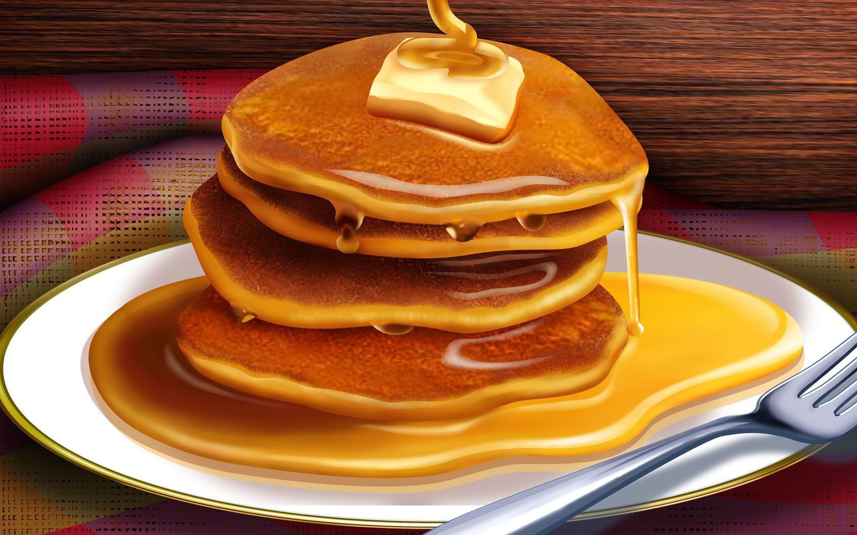 Pancakes with syrup clipart wallpaper