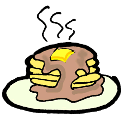 Stack of pancakes clipart 2