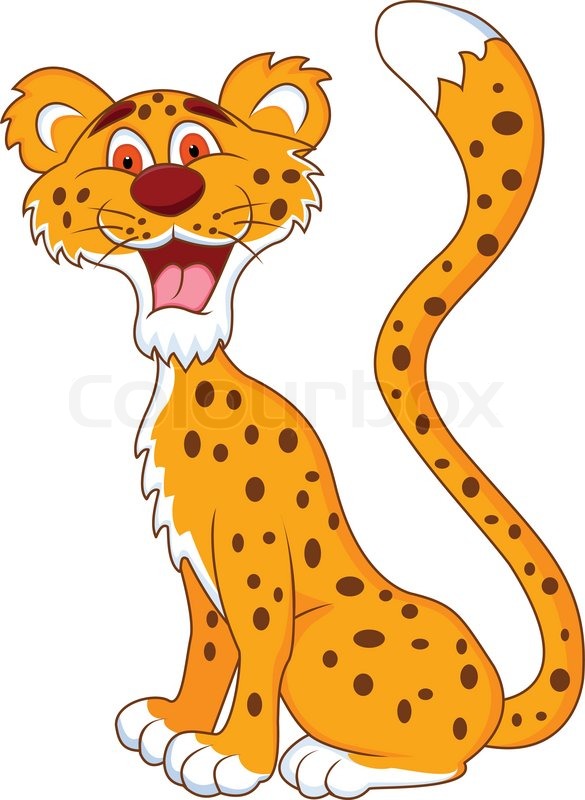 Cartoon cheetah cheetah stock photos colour clipart