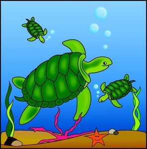 Cartoon sea turtle sea turtle cartoon clip art 4
