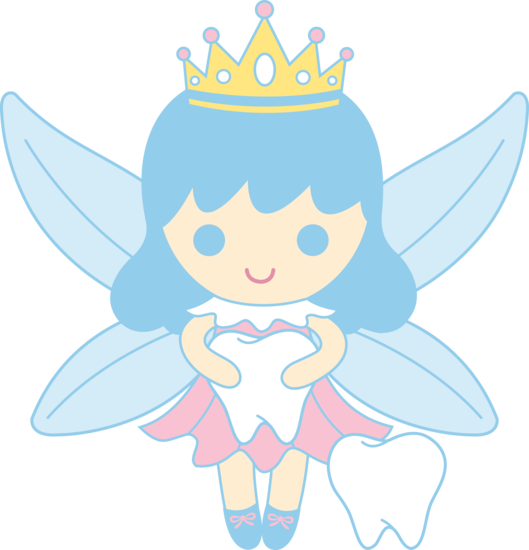 Cute tooth fairy collecting teeth free clip art