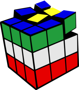 Rubiks cube 3d colored 2 clip art at clker vector clip art